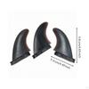 3 Pieces Surfboard Fin with DoubleTab Base Removable Textured for Surfers Orange