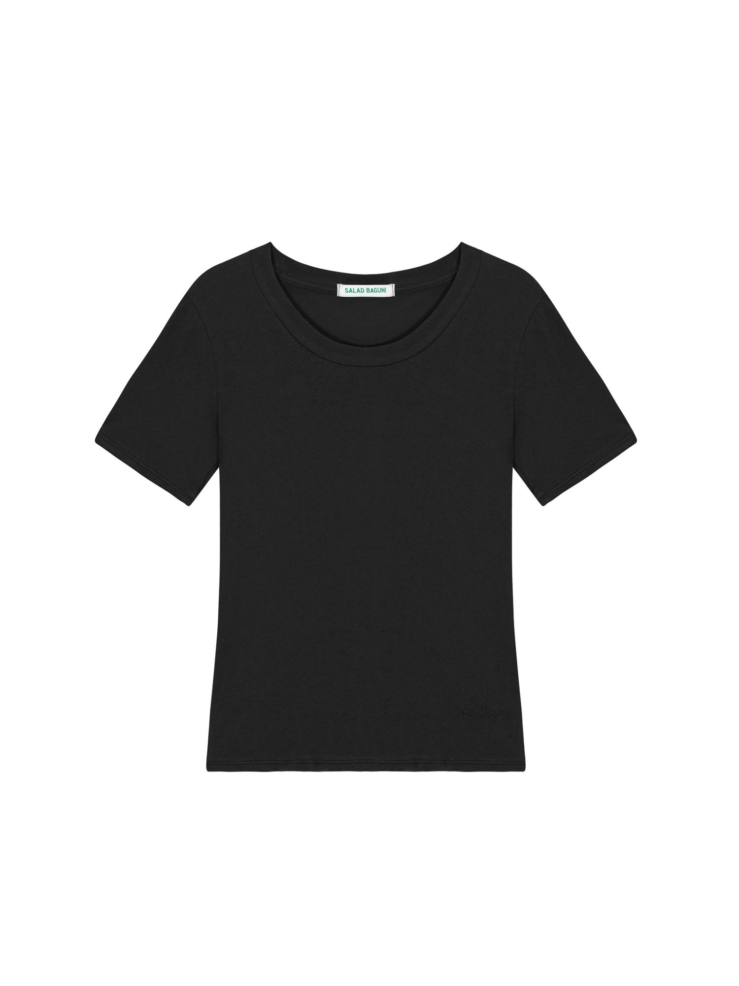 Salad Basket Soft U-Neck Signature Tee - Black Free
