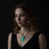Zinc Zinc Alloy Hiphop Rock Couple Chain Glow In The Dark Glowing Necklace Luminous Horse Pendant  Disco