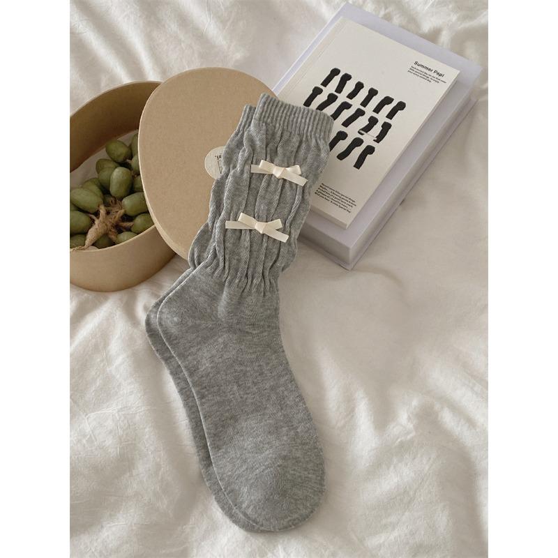 

Женщины Весной и Осенью Бант Балет Заводят Свои Кучи Носков 1 pair серый