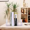 4-Pack Four-Section Bookends, Desktop Book Organizer with Dividers, Desk Shelf, Book Stand, Bookshelf