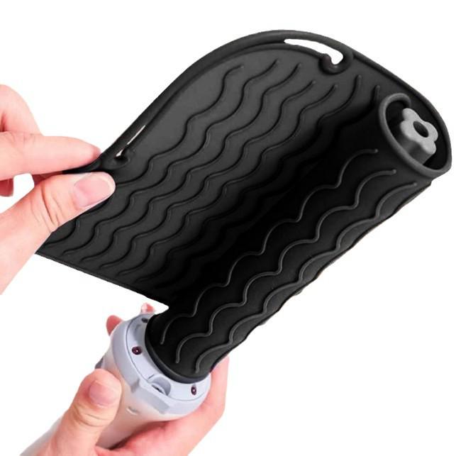 Hair Styling Tools: Curling Iron, Straightener, and Silicone Heat-Resistant Non-Slip Pad for Home Use