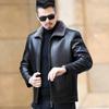 Men's Fur One Casual Thickened Motorcycle Jacket Mens Fashion Leather Jacket Male Plus Cashmere Sheep Leather Jacket Short Coat