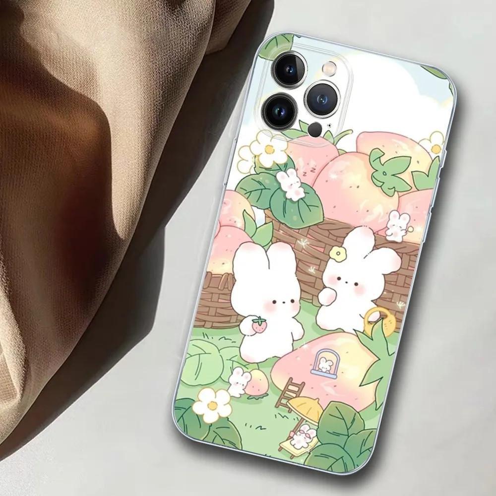 Husă pentru telefon mobil iPhone15 Pro, husă pentru telefon mobil cu iepurași drăguți și prietenii lor, trimiteți poze.