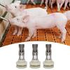 5 Stück Automatisches Schweinenippeltränkeset Robuster Edelstahltränkeautomat für Schweine und Ziegen mit Anschlüssen