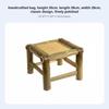 Quadratischer Bambus-Sitz Handgefertigt Niedriger Hocker Retro-Design Langlebig Für Heimdekorateure Kleine Kinder