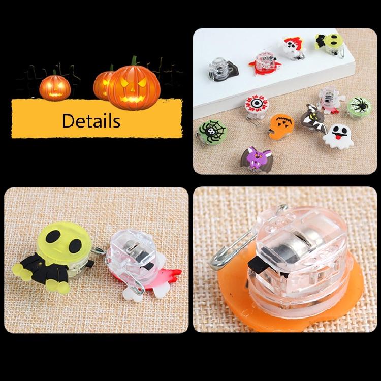 25pcs Party Accessories LED Flashing Brooch Pin Cartoon Light Glowing Badge Gift