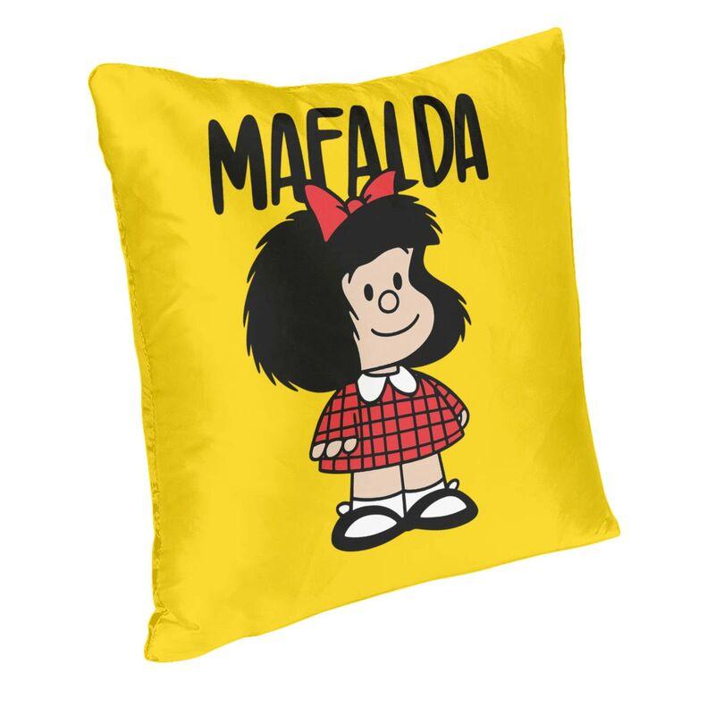 Manga Quino Mafalda Kawaii Cartoon Square Pillow Case Home Decor Cushion Cover Throw Pillow for Sofa Doublesided Printing