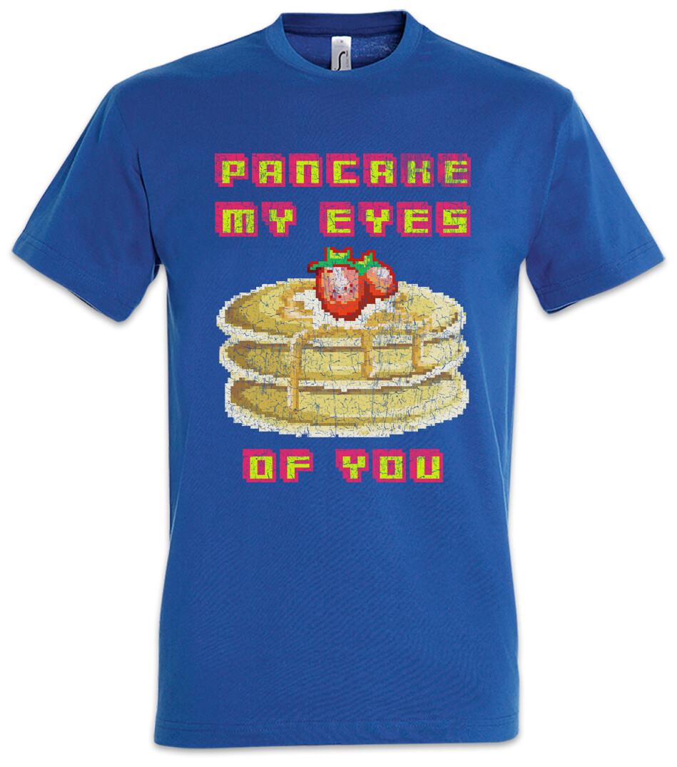 Pancake My Eyes of You T-Shirt Mens Womens Tees Top Pixel Retro 8 16 Bit Geek Nerd  Fun Pancakes M