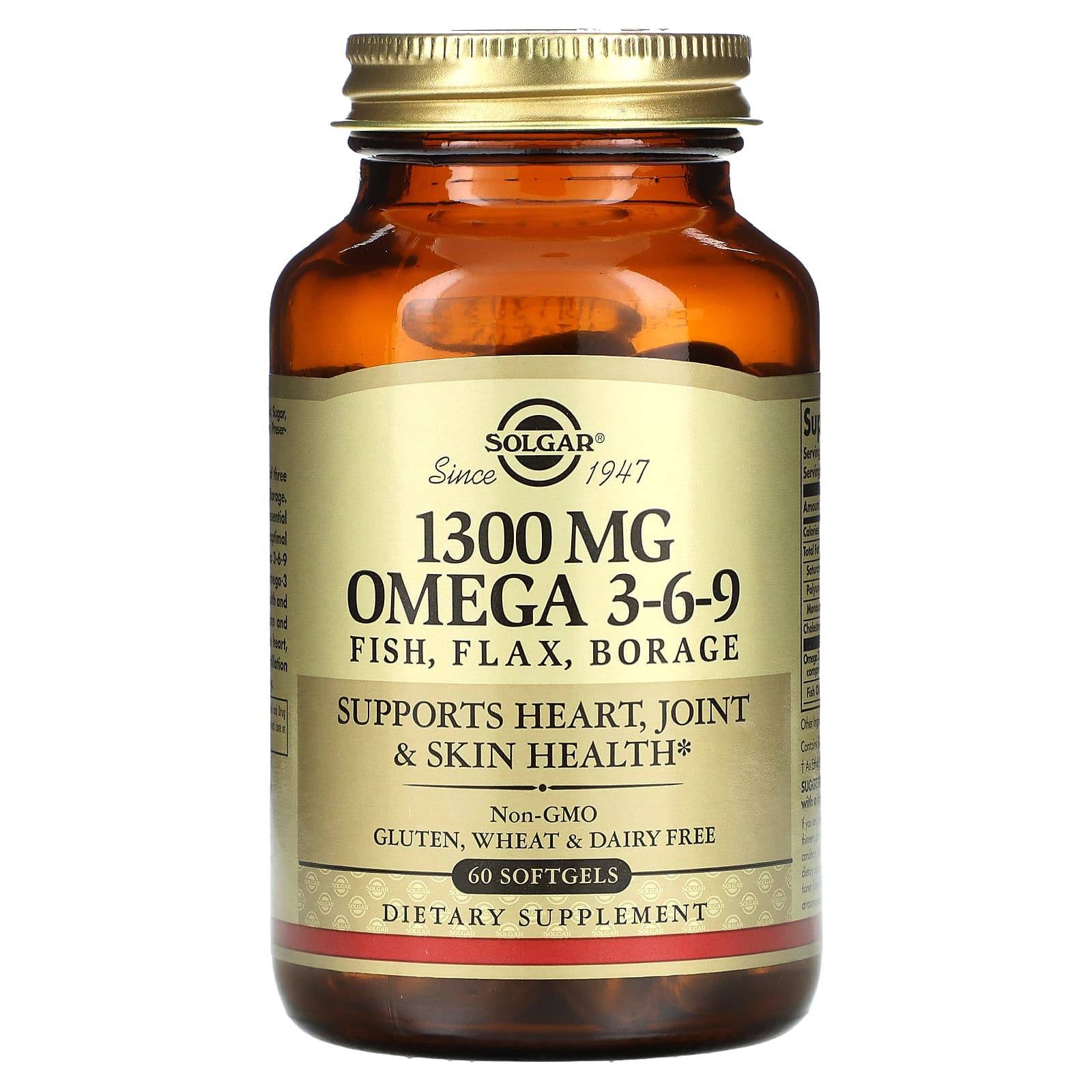 

Omega 3-6-9, 1,300Mg, 60 Softgels
