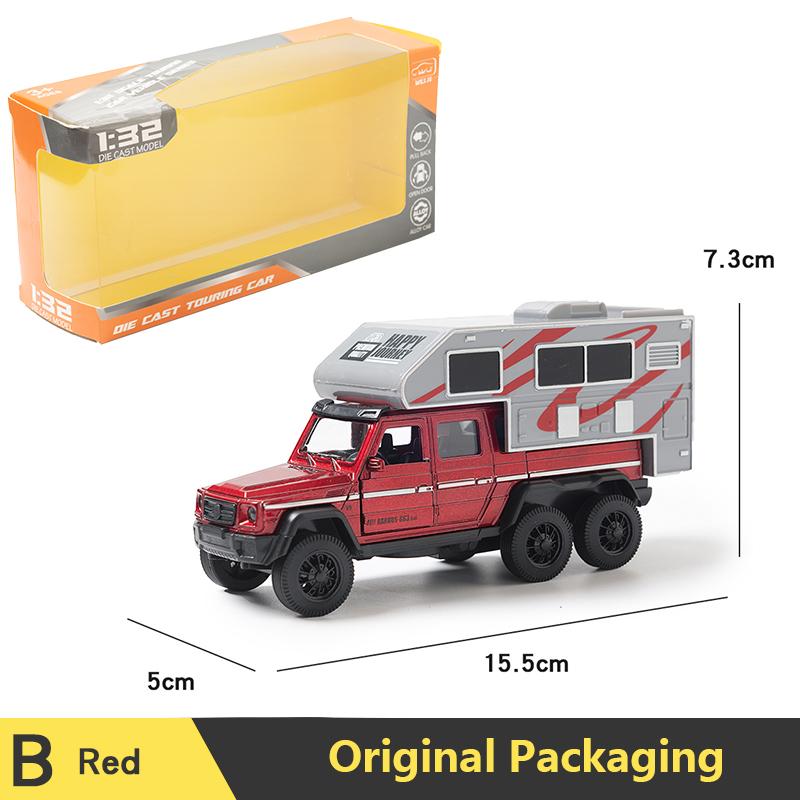 1:32 Diecast RV Recreational Motorhome Car Model Classic Pull Back Car Miniature Vehicle Replica For Collection Gift for Kids