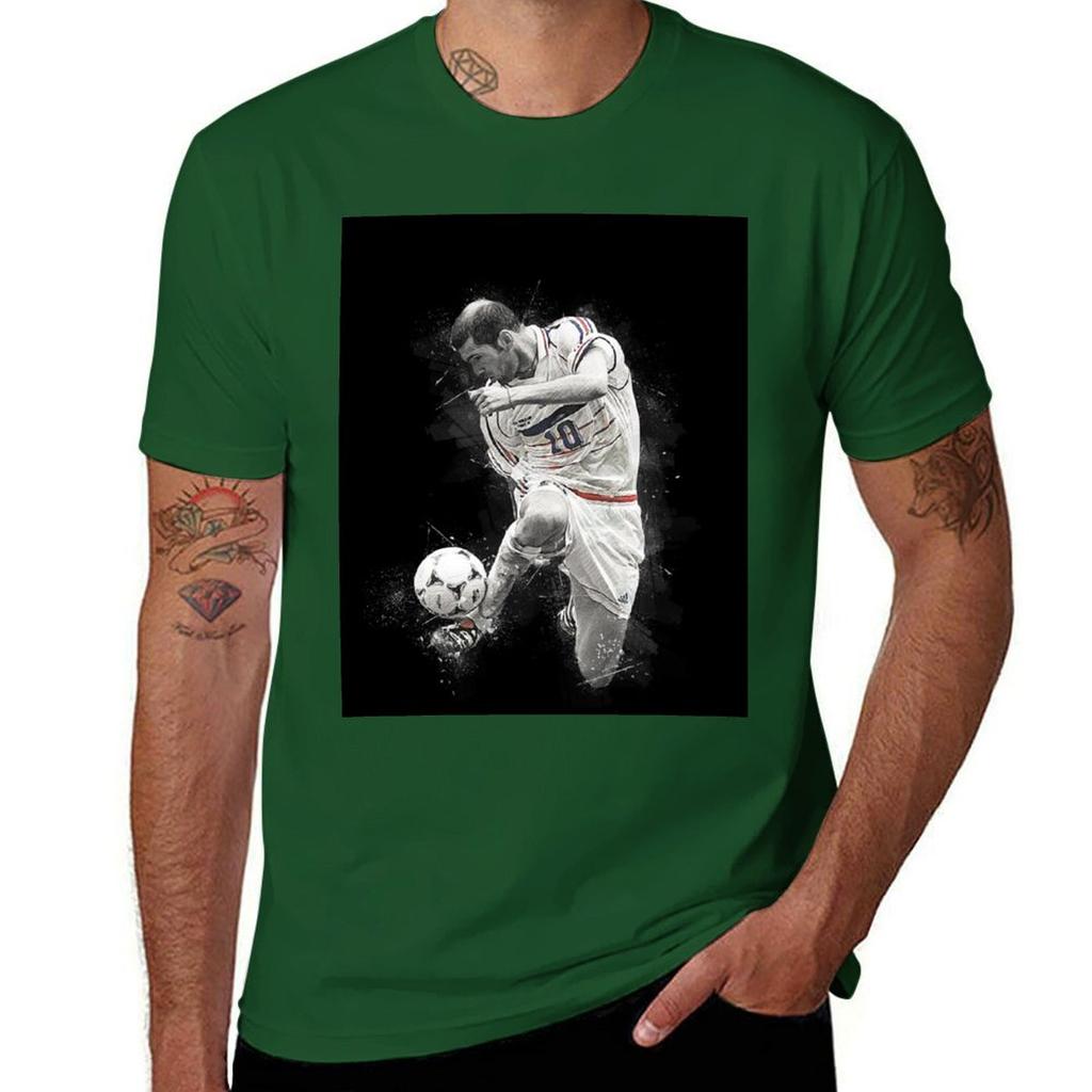Zinédine Zidane 1#030422 T-Shirt kawaii Kleidung Anime Oberteile Schwergewichte Herren Grafik-T-Shirts Anime