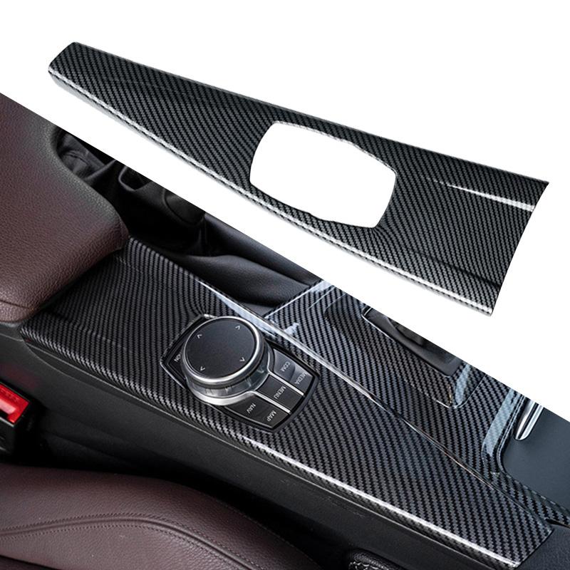Carbon Fiber Media Panel Cover for BMW F30 F34,Car Center Console Knob Frame Trim Sticker for Interior Styling