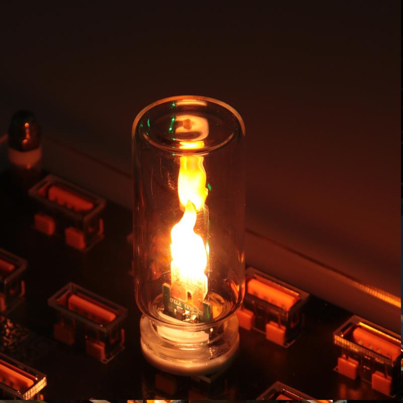 USB LED Flame Type Night Light Frosted Clear Glass Flickering Candle Decorative Touch Control Mood Lighting for Car Home Lamp