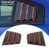 For Dodge Charger 15+ Rear Window Louvers Air Vent Scoop Shades Trim Decor Black