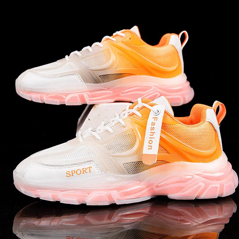 

2025 summer mesh youth breathable explosion jelly sole white shoes trendy shoes casual board shoes dad shoes men s shoes 39