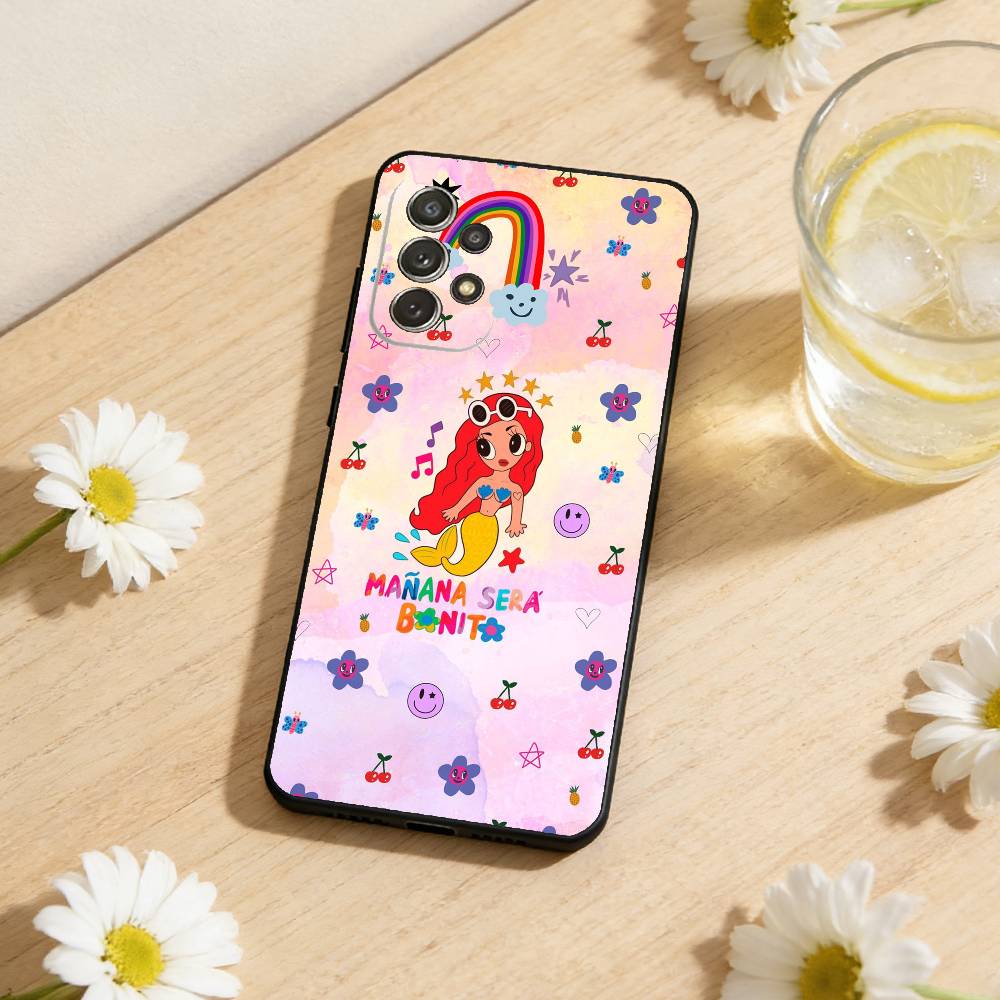 Vibrant Spring Charm M-Manana Sera Bonito Phone Case For Samsung S25,S24,S21,S22,S23,S30,Ultra,S20,Plus,Soft Black Shell