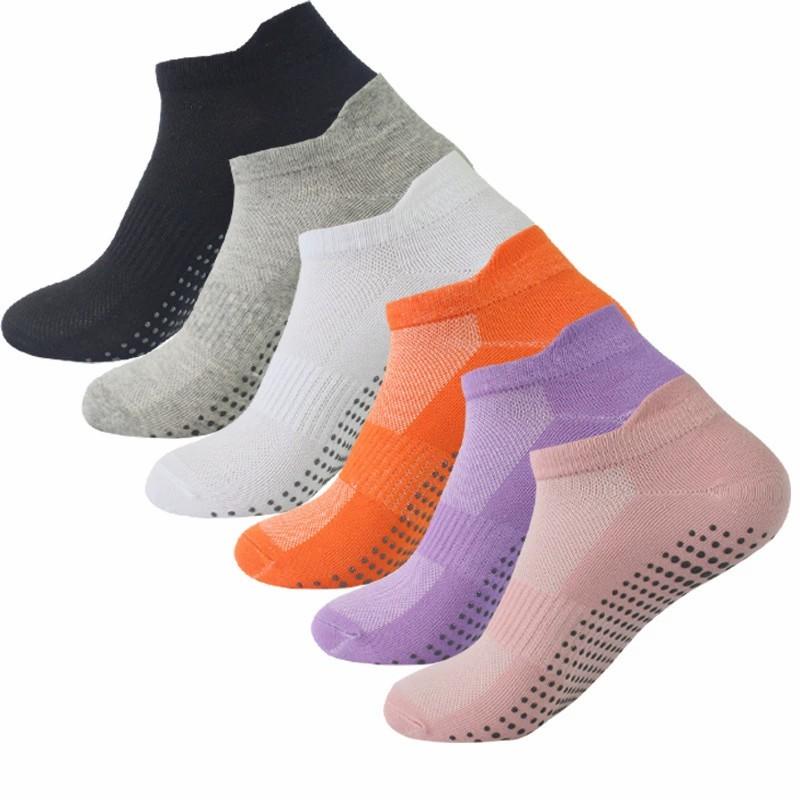 1/6 Paar Damen Anti-Rutsch Yoga Baumwollsocken Pilates Verschleißfest Bequem Schweißabsorbierend Atmungsaktiv Laufen Fitness Socken