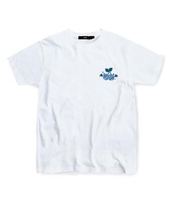 Tricou ESCAPEFROM cu Logo Cireașă Albastră Alb