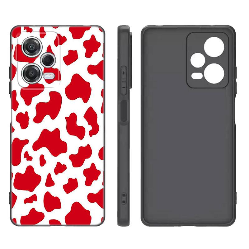 

Красочный чехол для телефона из черного силикона с принтом «Пестрая корова» для Xiaomi Redmi Note 9 10 11 11S 11T 12 13 Pro 5G Plus 9S 10S 12S Redmi Note 9 Pro