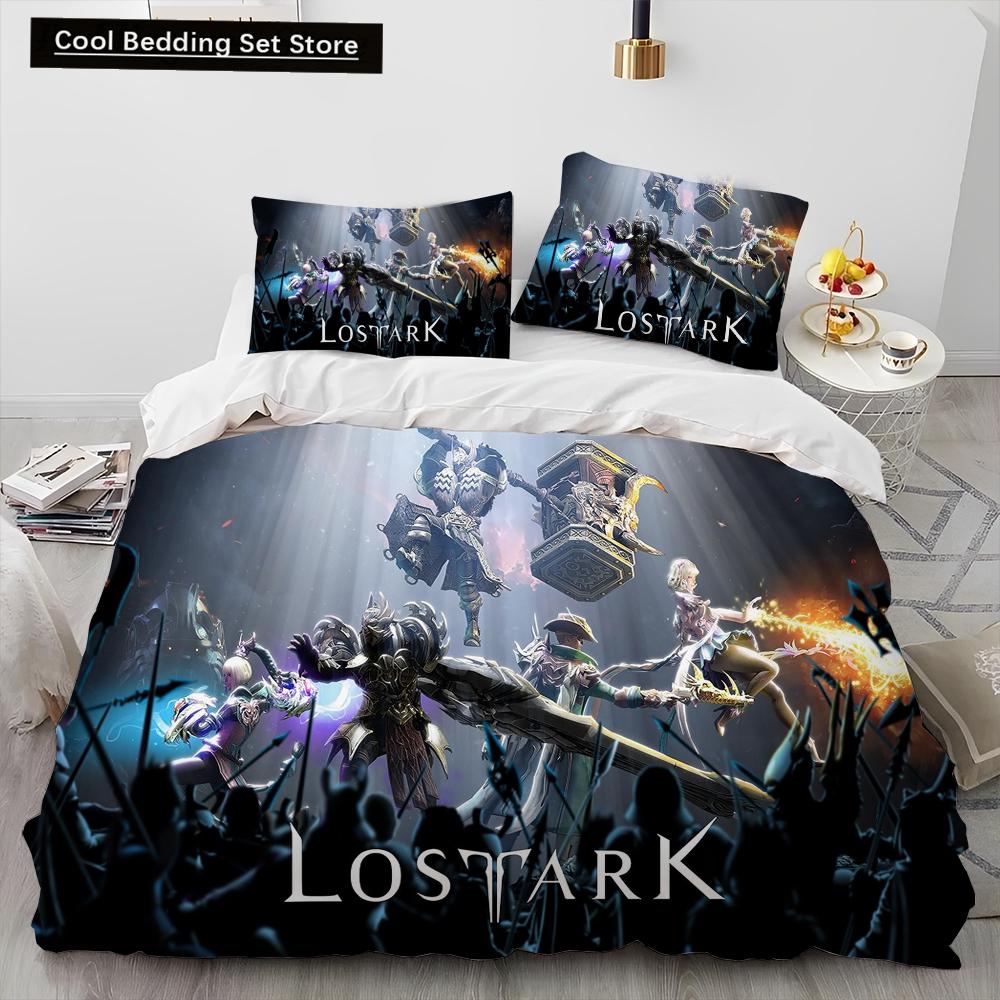 3D Lost ARK Game Gamer Cartoon Comforter Bedding Set,Duvet Cover Bed Set Quilt Cover Pillowcase,king Queen Size Bedding Set Kids