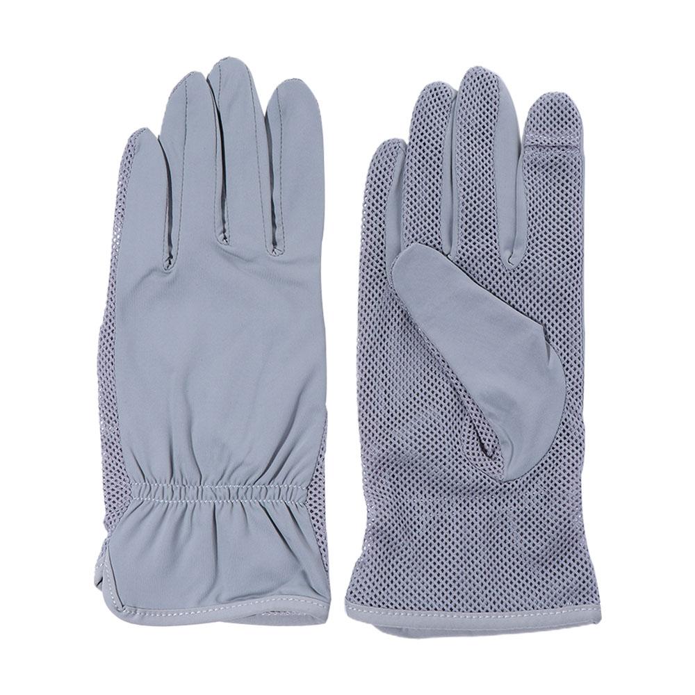 Women Thin Breathable Ice Silk Anti-UV Summer Sunscreen Gloves Mittens Driving Gloves Touch Screen