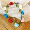 Dopamine Style Satin Cloth Flower Choker Collarbone Choker Summer Clavicle Chain  Gift