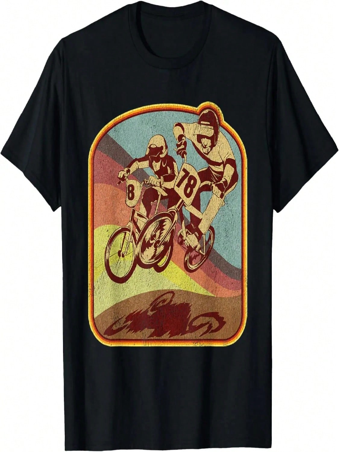 Vintage 80s BMX Rad Distressed Graphic T-Shirt S разноцветный