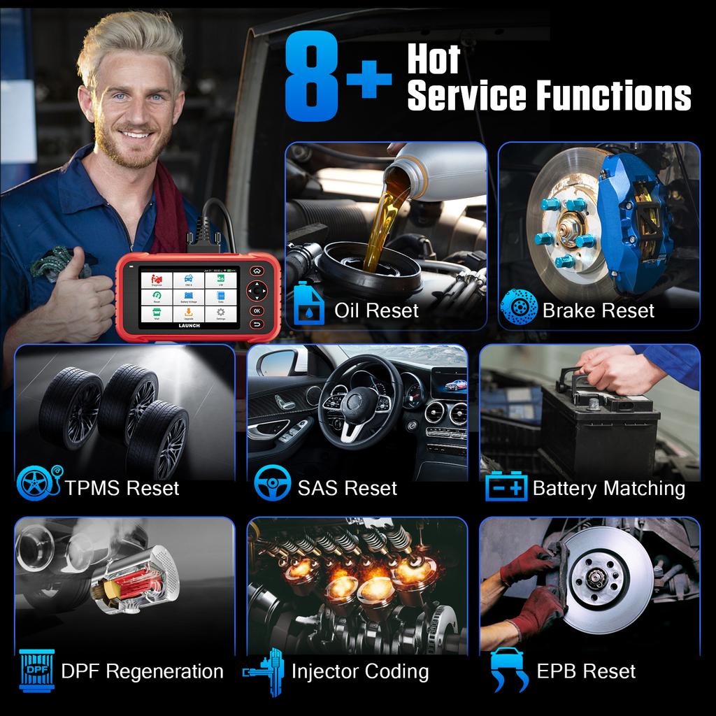USA EU Warehouse LAUNCH OBD2 Scanner CRP129I V2.0 Elite 2026 Scan Tool With Four System Diagnosis 8 Resets PK CRP129X