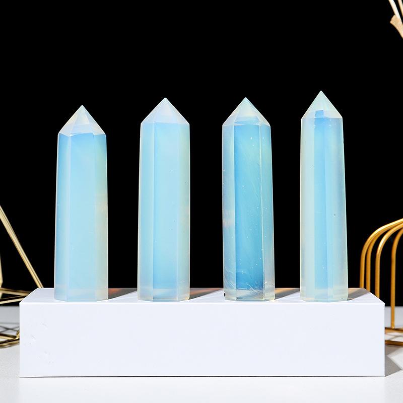 Natural Stone And Crystals Point Wand Witchcraft Rose Quartz Amethyst Home Decoration Mineral Stones Crafts Room Aquarium Decor
