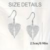2PCS Heart Shaped Wing Pendant Necklace Earring Set