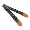 Kytarový popruh Černý krajkový design Nastavitelná délka Univerzální popruh pro basové, elektrické, akustické kytary