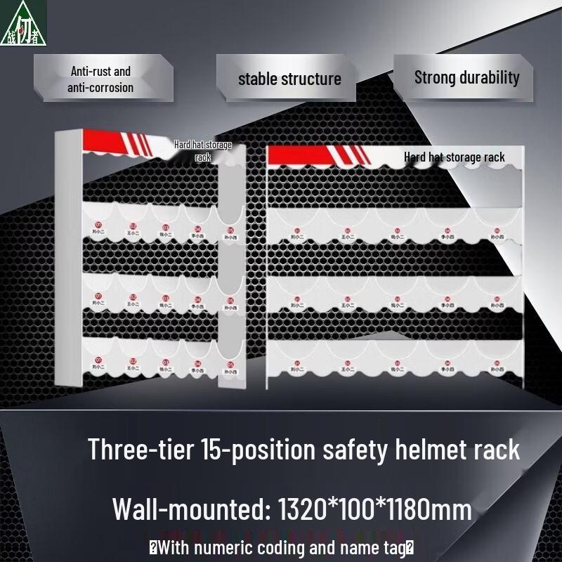 Reinforced Safety Helmet Storage & Display Rack
