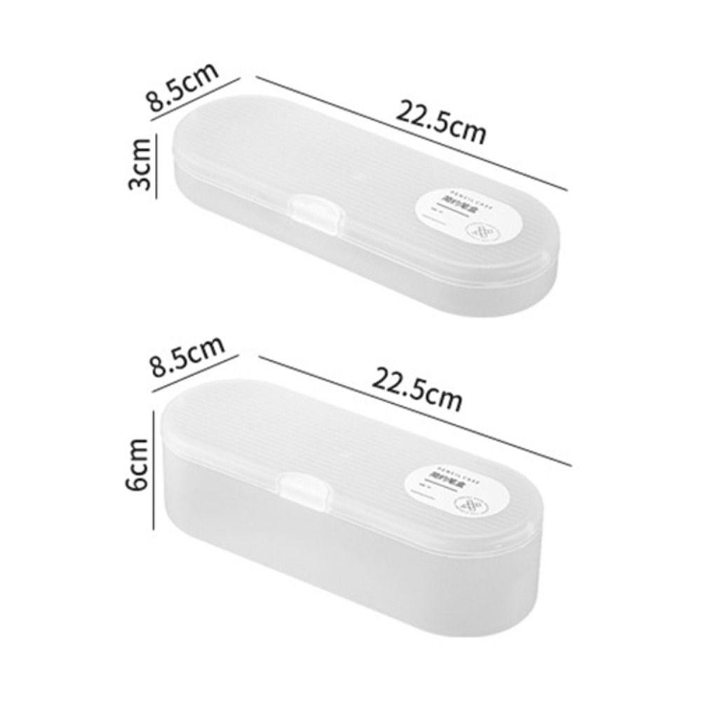 Simple Plastic Storage Box Transparent Stackable Pencil Case Large-capacity Stationery Storage Box Students