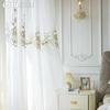 1PC LOZUJOJU French Style Gold Thread Embroidered Sheer Curtain Romantic Style Luxury Tulle for Living Room Bedroom Balcony Window Home Decor