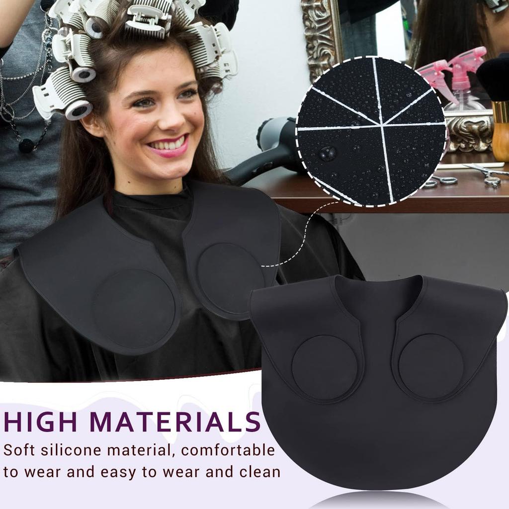 Long Silicone Hair Shawl for Hair Cutting Dyeing Hairdressing Cape Hair Salon Waterproof Neck Wrap Neck Protector Hair
