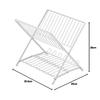 Wahei Phrases Large Capacity Dish Stand for Standing Plates Upright and Neat Dish Stand Large Plate Medium Plate Small Plate Drainer Storage Blancs RG
