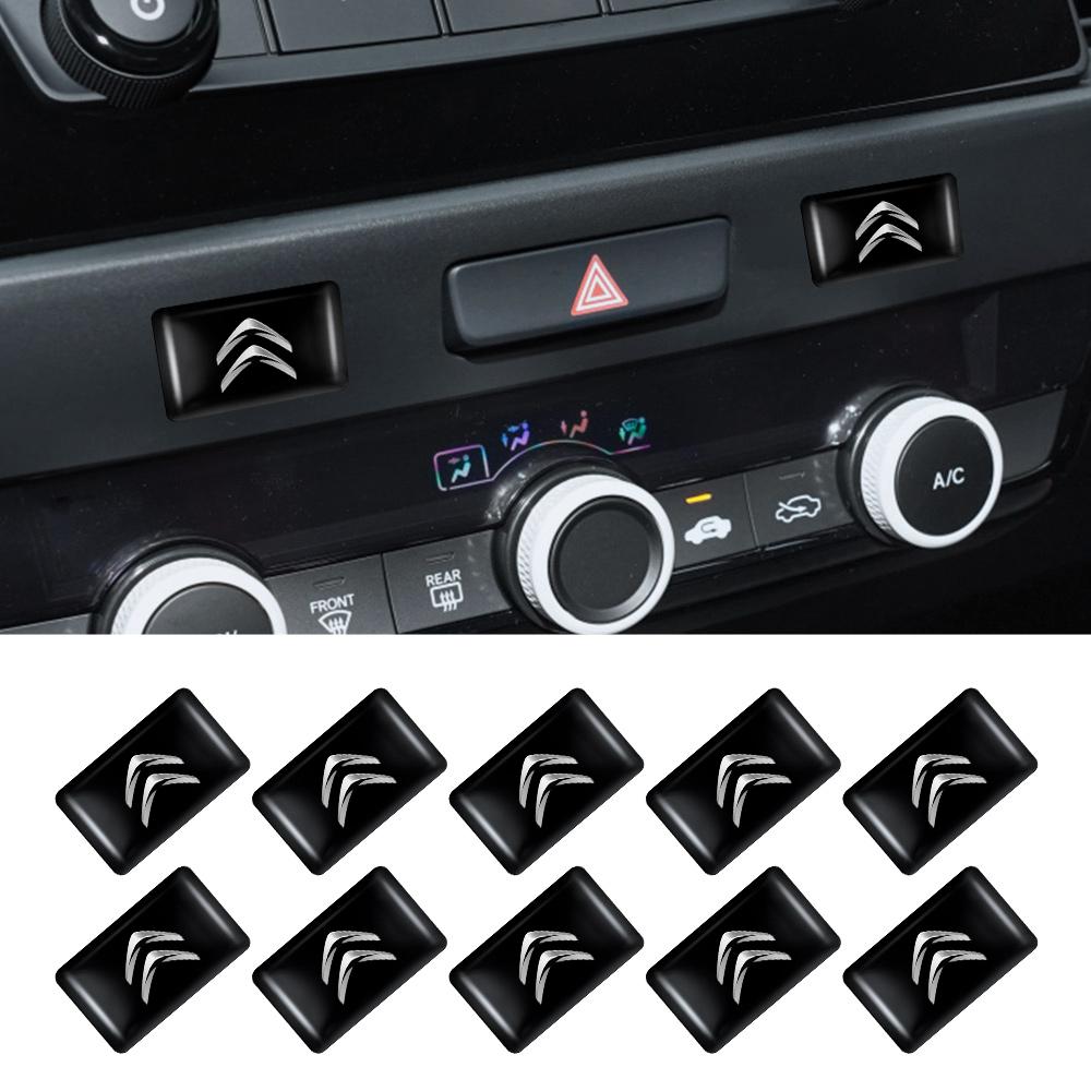 MVDC1 10/20Pcs 3D Styling Car Epoxy Emblem Stickers For Citroen C1 C2 C4 C3 Aircross C5 Aircross Berlingo C-ELYSEE Picasso Accessories