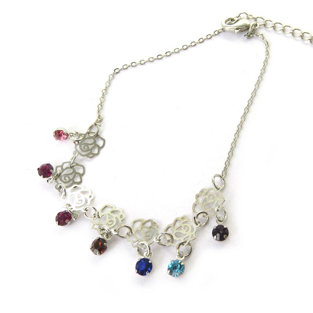 

Les Trésors De Lily [M7530] - Серебряный ножной браслет Rosa Romantica tutti frutti