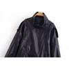 **Women's Faux Leather Jacket Cropped Loose Biker Style PU Leather Coat Spring Autumn Motorcycle Jacket**