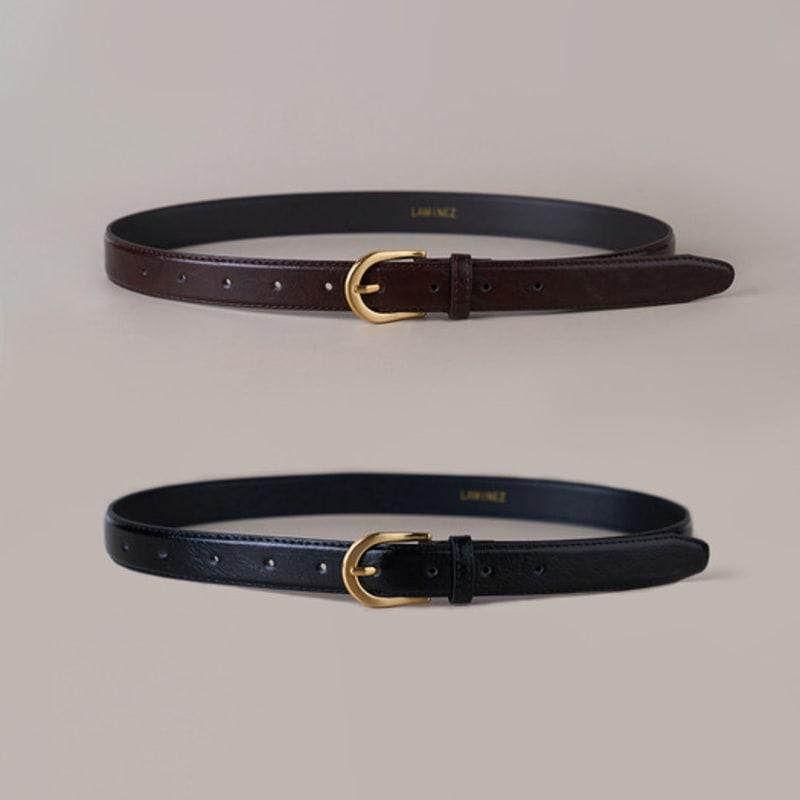 

Laminez 25мм Базовый кожаный ремень - 2 цвета (Золото) Brown