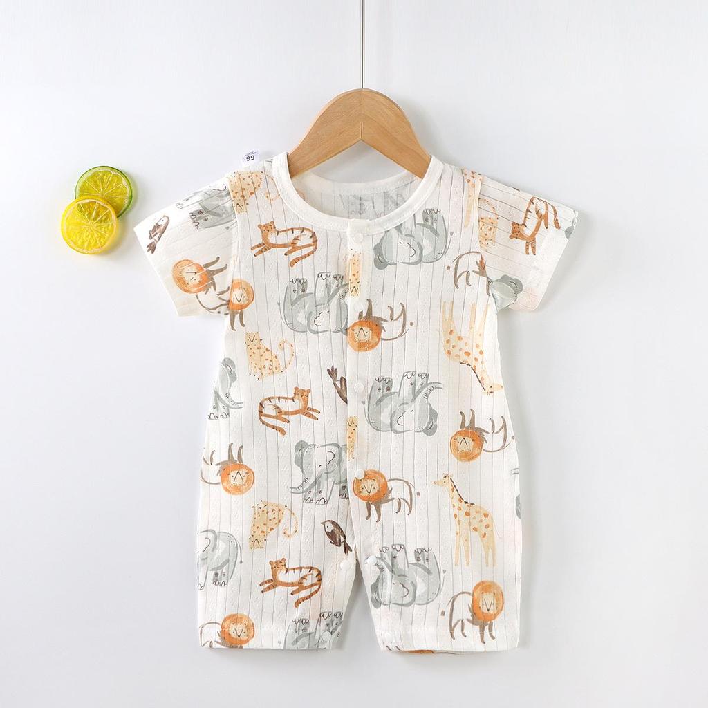 Tuta Jumpsuit Romper in Cotone Jacquard per Bebè 2025, 0-1 Anno, Body Sottile ed Elegante Classe A