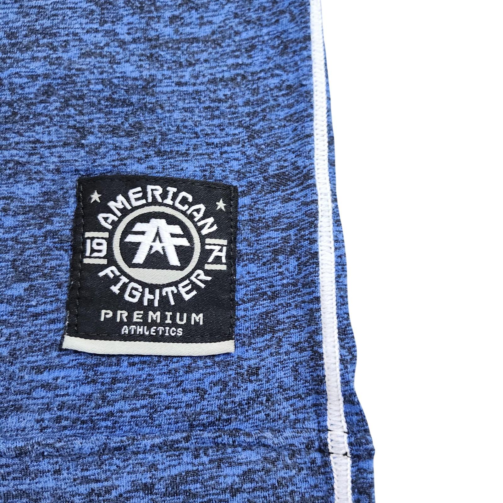 American Fighter Shirt Mens Small Blue Athletics Graphic Tee Buckle Tagless Unisex T-Shirt S