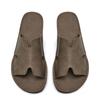 Men's Large Genuine Leather Flip-Flops: Breathable Cowhide Soft Sole Beach Slippers