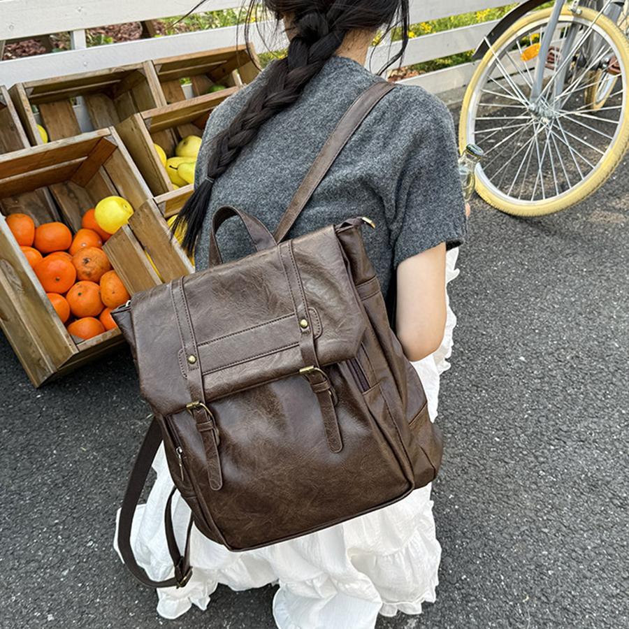 College Style Women Soft Pu Leather Backpacks Female Shoulder Bags Sac a Dos Casual Travel Ladies Bagpack Mochilas School Bags