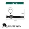 RegiProb Bicycle Rearview Black Mirror, Wrist-Mounted, Round, Lightweight, 360°,