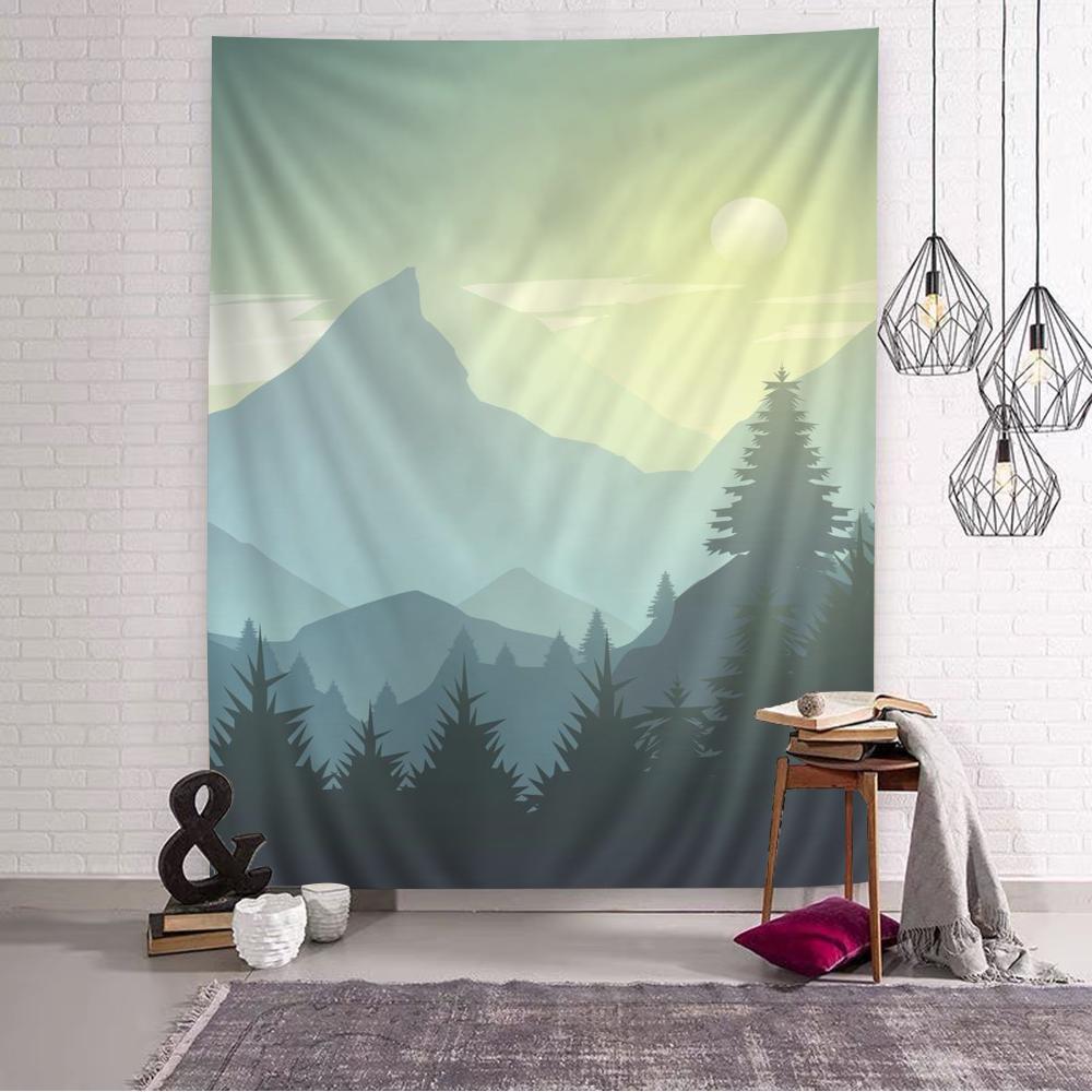 

Firewatch Forest Printed Large Wall Tapestry Cheap Hippie Wall Hanging Bohemian Wall Tapestries Mandala INS Home Decor 74x94cm(29x37in)