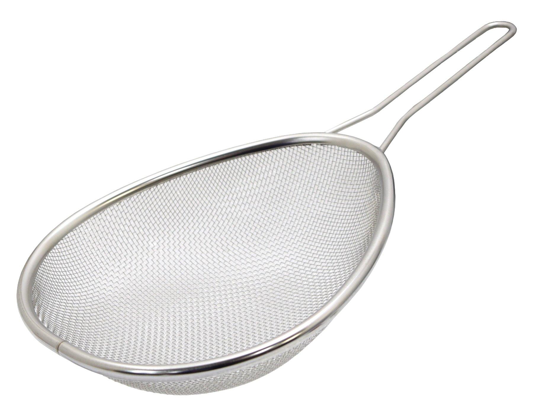 Takagi Stainless Steel Scooping Strainer with Silver Japanese-Made Handle, Medium,
