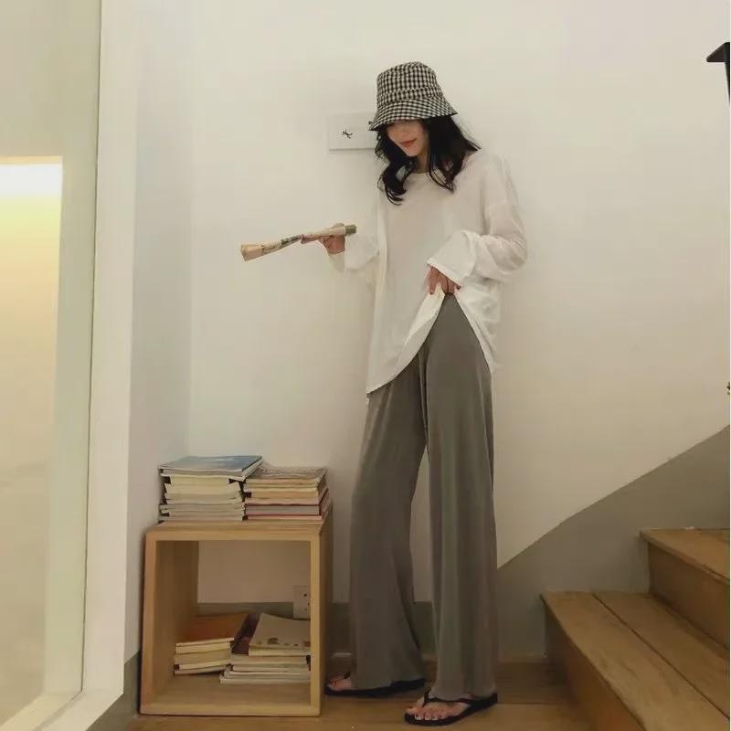 2024 Spring/Summer Maternity Wide-Leg Modal Trousers with Belly Support