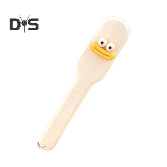 

Складная щетка для волос с большими глазами, колбаска для массажа кожи головы, портативная антистатическая расческа для распутывания волос, мини-путешествующие женские парикмахерские инструменты белый